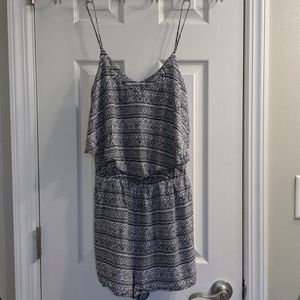 Ocean Club Geometric Print Romper